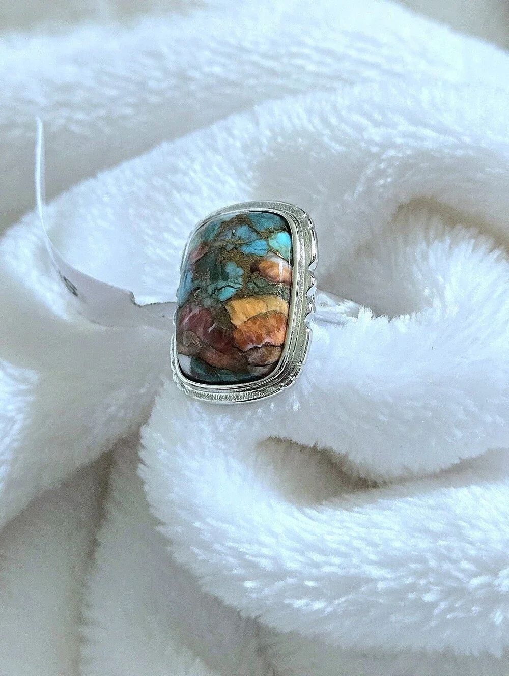 Gemolio Rectangular Oyster🦪 Turquoise🩵 Ring💍 - NWT - Picture 11 of 16